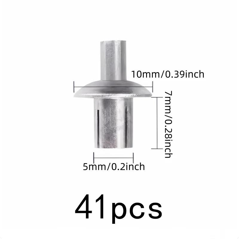 41 pcs 5*7mm Blind Hammer Rivets, Daily DIY Projects, No Special Tools Required, Hammer Strike Installation