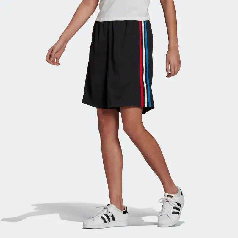Adidas Women's Black Sports Shorts, Side Stripes Design, for Sports & Casual