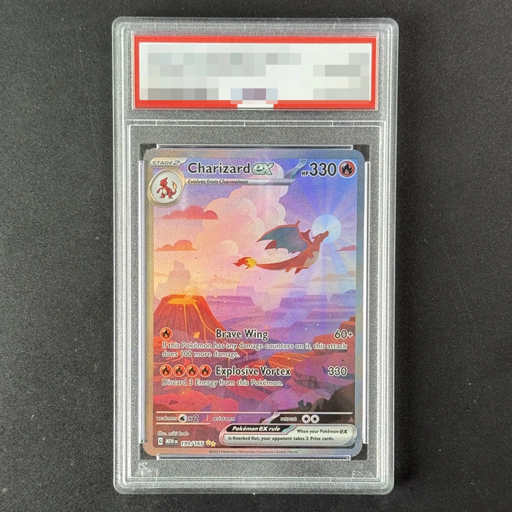 لتقوم بها بنفسك 2023 بوكيمون ميو-EN 151 # 199 بطاقة Charizard Ex Graded، رسم خاص، بطاقات جمع تصنيف Gem Mt النادرة
