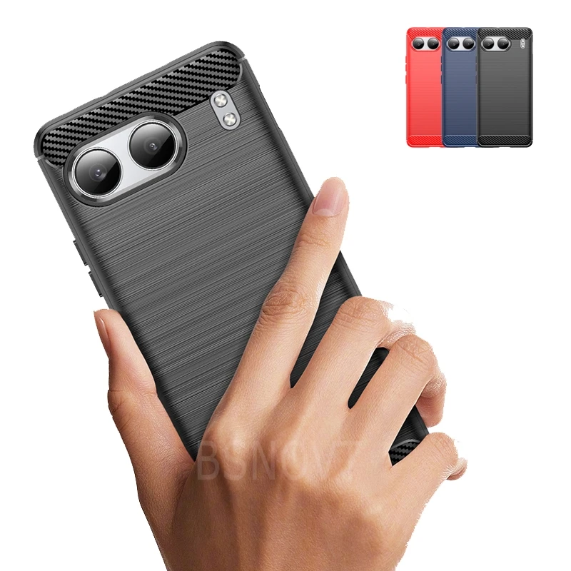 

For Cover OnePlus Nord 4 Case Oneplus Nord 4 Capas New Phone Bumper Back Armor Carbon Fiber Soft TPU For OnePlus Nord 4 Fundas