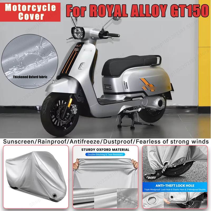 

For ROYAL ALLOY GT150 No Ear Motorcycle Cover - Outdoor Full Body Protection, Waterproof Dustproof Heat-Resistant Moto Accessory