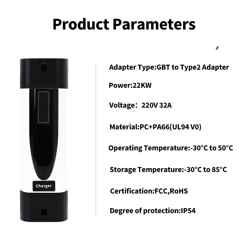 GBT Charger to Type2 Electric Car 1/3 Phase Adapter GBT TO TYPE2 EV Adapter Electric Vehicle Charger Connecter for 16A/32A