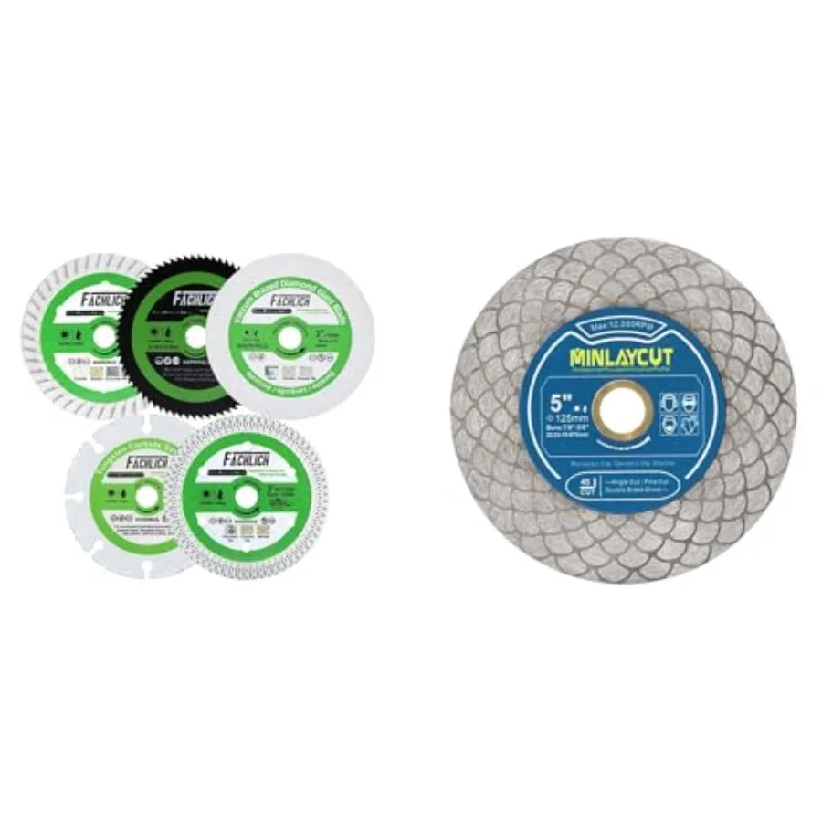 

Mini 3 inch Diamond Blades - Cutting Disc and MINLAYCUT Diamond Tile Saw Blade 5" 125mm Cut Off Wheel