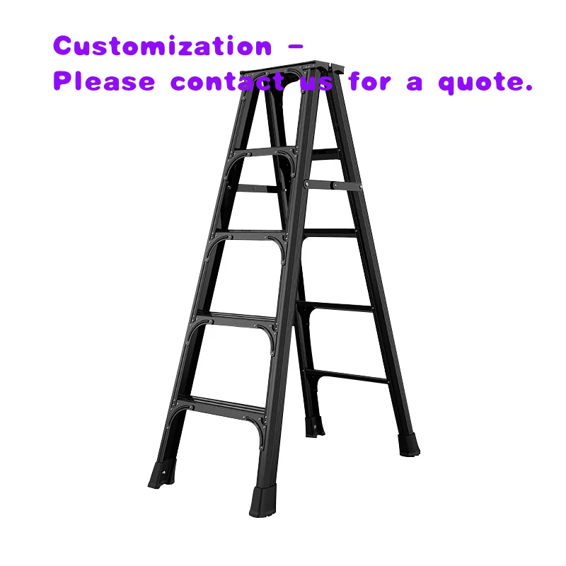 

Многофункциональная двухсторонняя складная алюминиевая комбинированная лестница custom.5 Steps, сертифицированная по EN131, нагрузка до 150 кг, черная, современный дизайн, OEM.