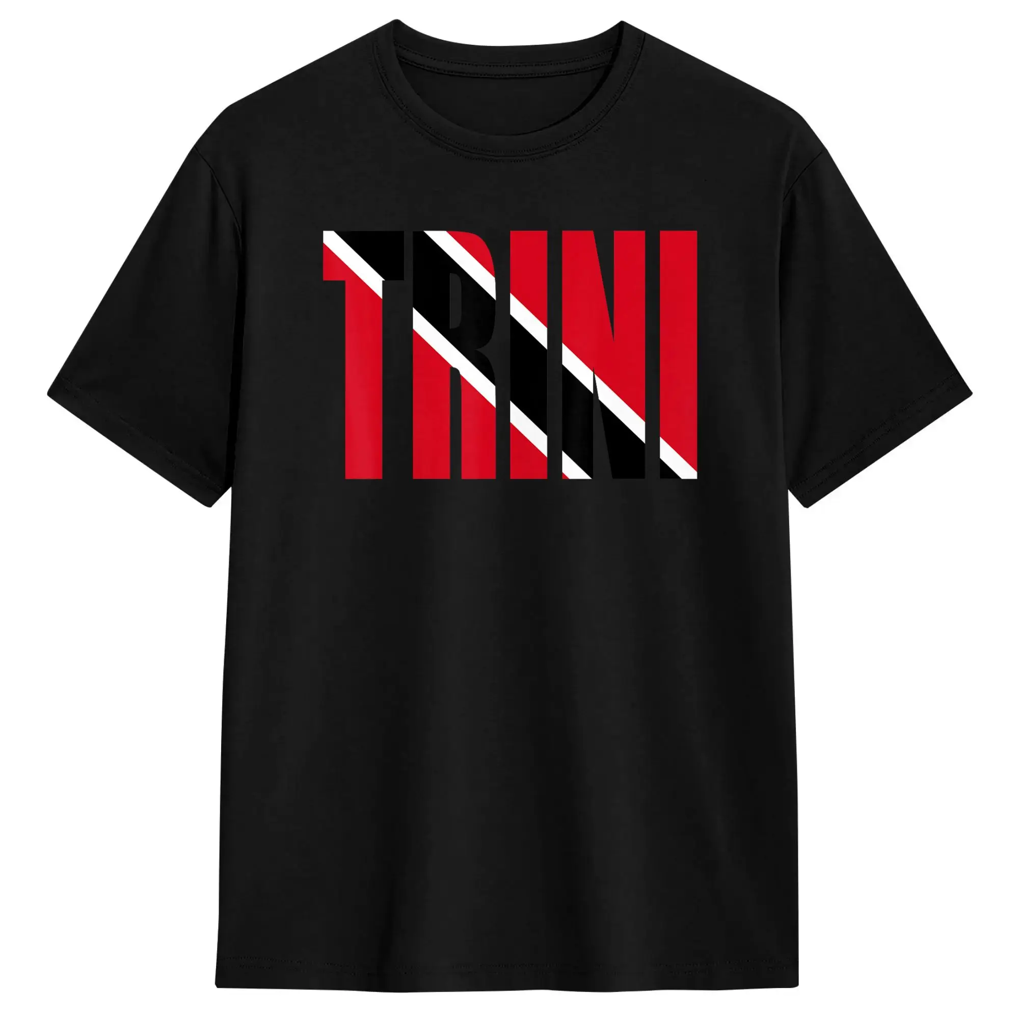 Camiseta para hombre con bandera de Trinidad y Tobago de Flagcastle Trini, camiseta impresionante, camiseta de manga corta con cuello redondo, camiseta de algodón