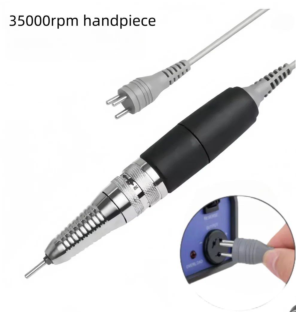 Electric Nail Drill Handpiece 3 Pin for Up200 UG12 Core Electric Manicure Pen 35000 RPM Nail Art Machine Pedicure Tools