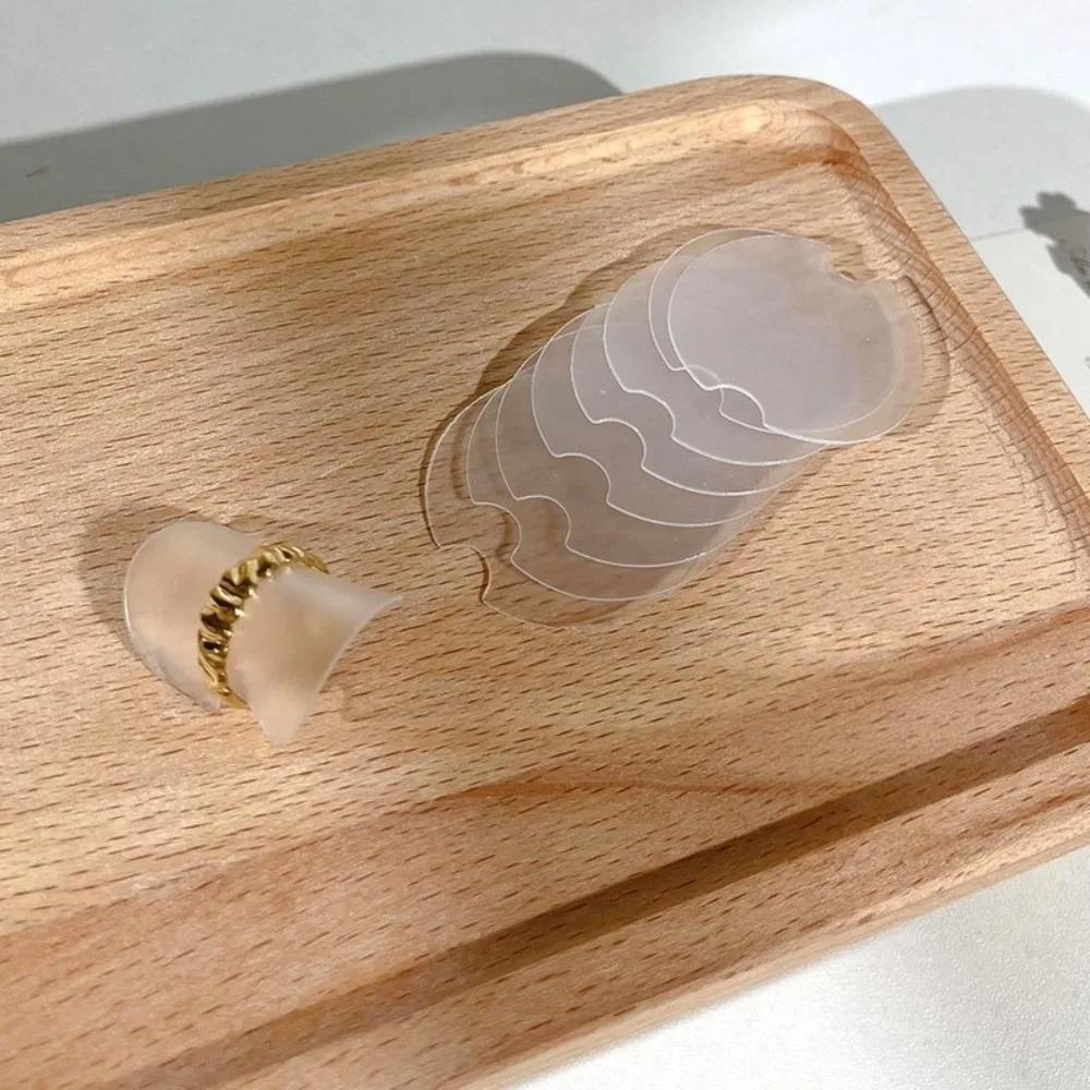 

10pcs Plastic Round Sheet Rings Holder Lightweight Stackable Rings Display Stand Durable Transparent Rings Organizer Trade Show