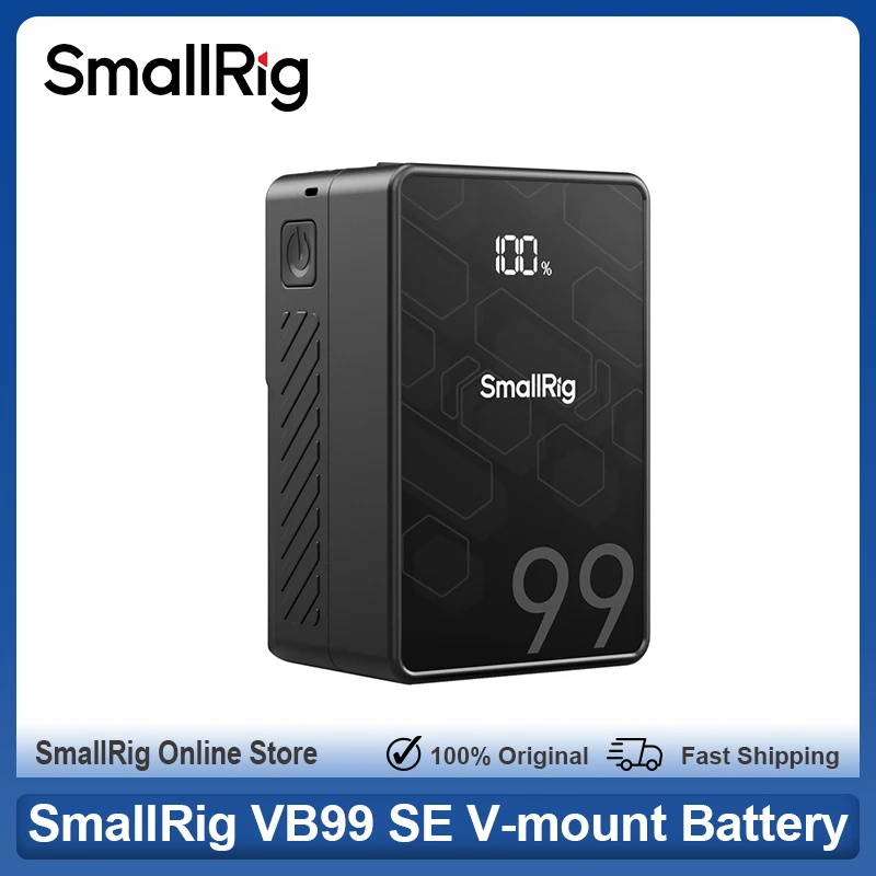 SmallRig VB99 SE Mini V Mount Battery 99Wh 6800mAh PD 65W Fast Charging OLED Screen for Camera Camcorder Monitor Video Light