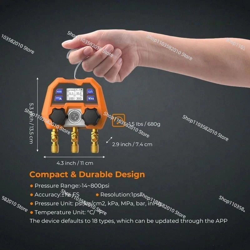 مقياس إضافة الفلور الرقمي لتبريد الثلج DMG-4B مقياس الضغط الإلكتروني #4