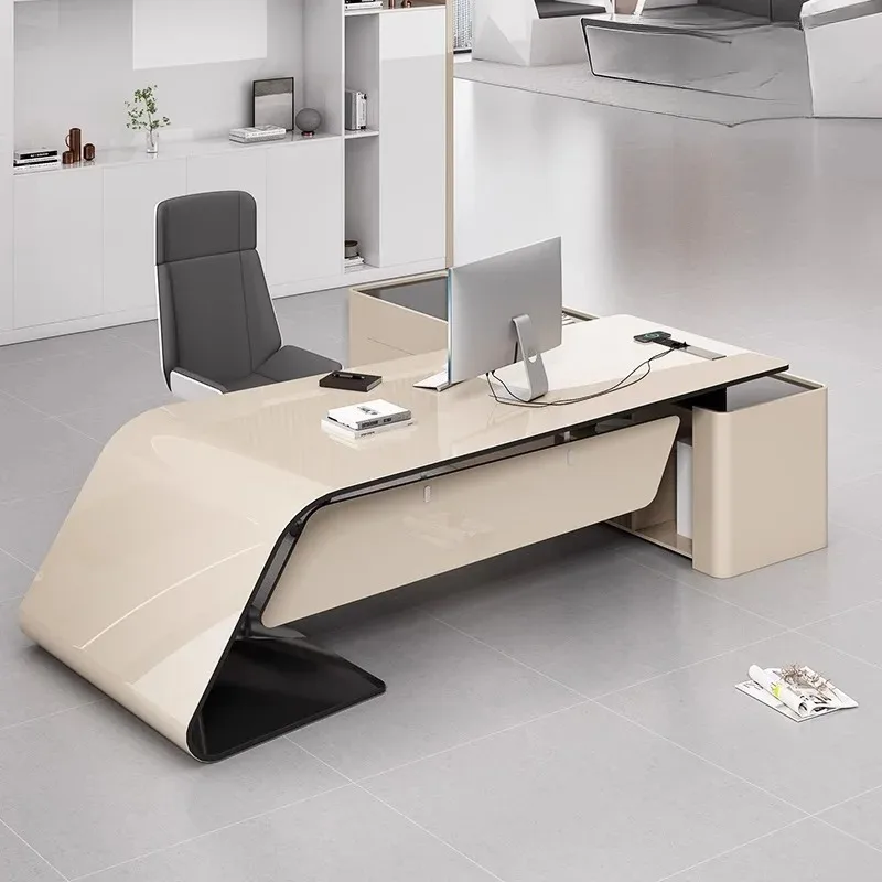 

Computer Desk Accessories Office Table Executive Luxury Manager L Asthetic Modern Shaped Designer A Organizer Workstation Height