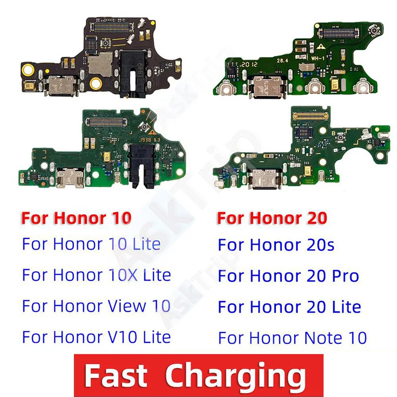 Aiinant For Huawei Honor 10 20 View Note 10 V10 10x Lite Bottom Charging USB Date Dock Microphone Charger Flex Cable Phone Part