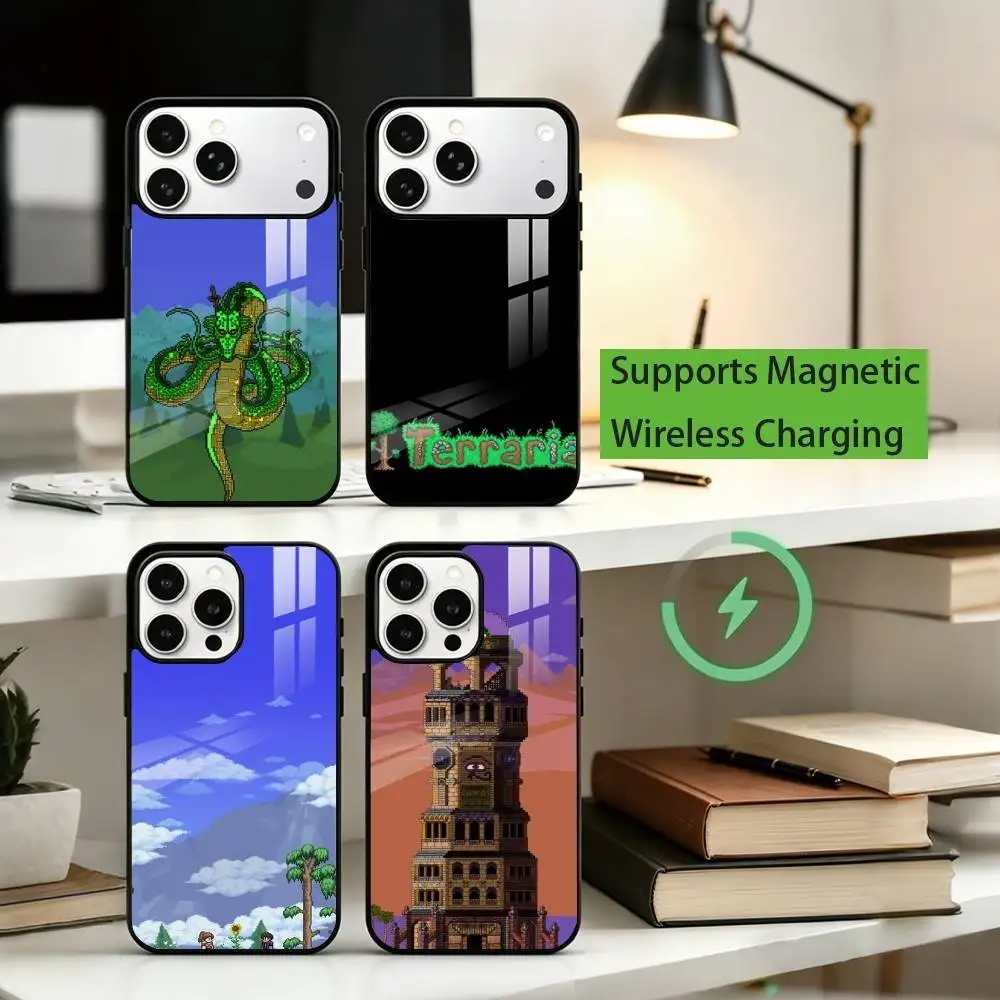 

G-Game T-Terraria Phone Case For iPhone17,16,15,14,13,12,11 Plus,Pro Compatible with magnetic wireless charging