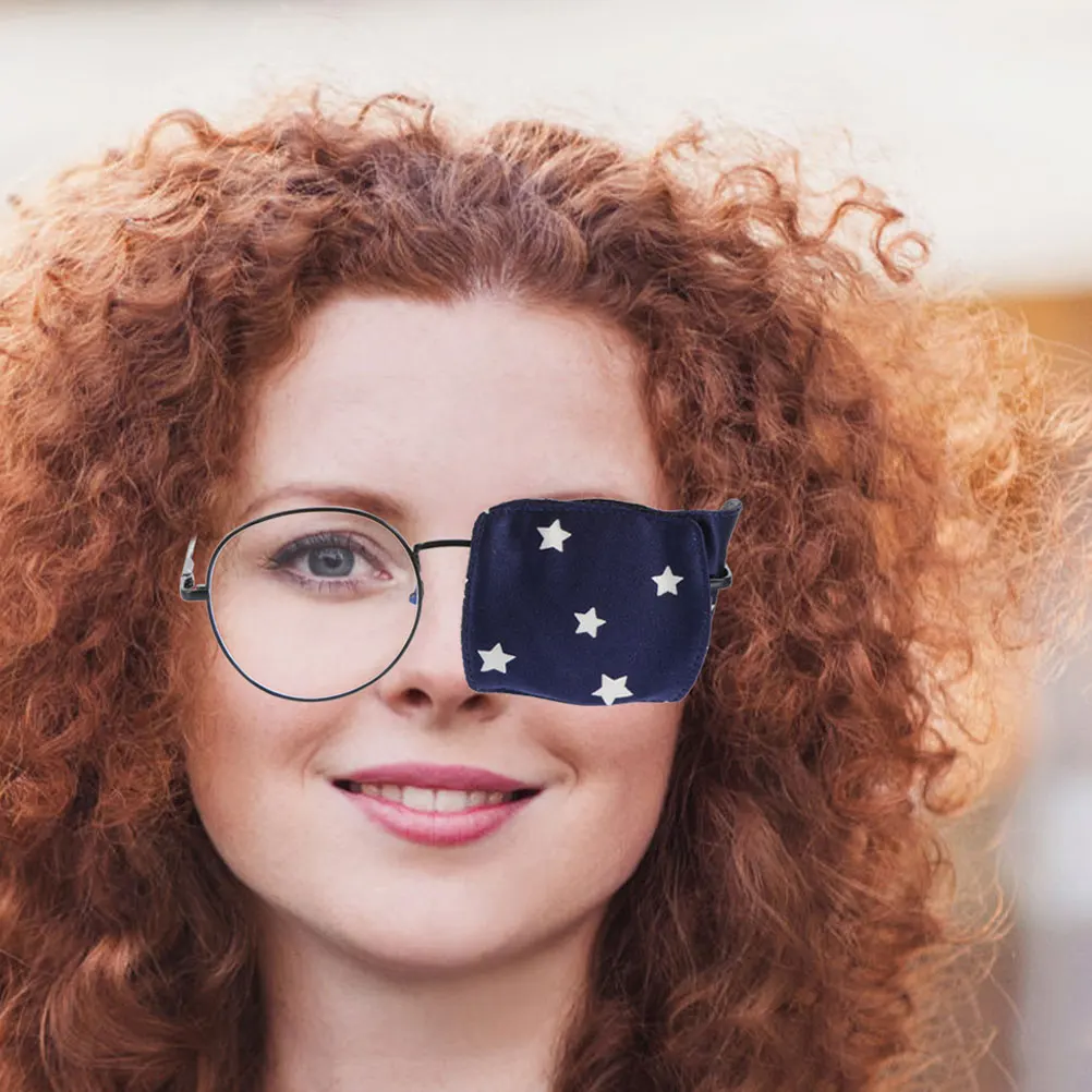 2 шт., шелковая нашивка, затеняющие очки, накладка на глаза для очков, капюшон для амблиопии, коррекция косой, удобная накладка на глаза для детей и взрослых