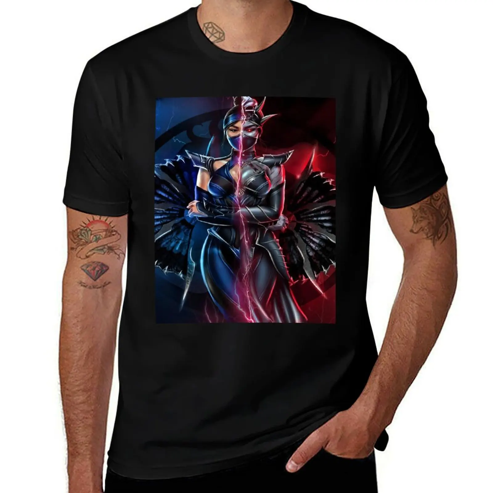Camiseta Mortal Kombat 11 Kitana con Panel de Malla Transpirable