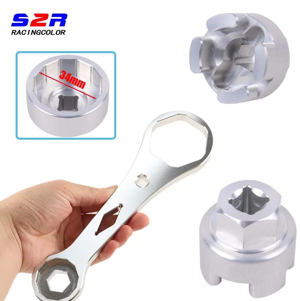 

Motorcycle Fork Cap Wrenchs Shock Absorber Repair Removal Tool Multifunctional Spanner For Husqvarna 150 - 501 TE FE 2024 2025