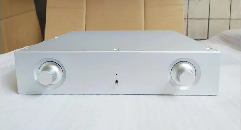 Boîtier de préamplificateur HIFI entièrement en aluminium, boîtier argenté, bricolage, 320
