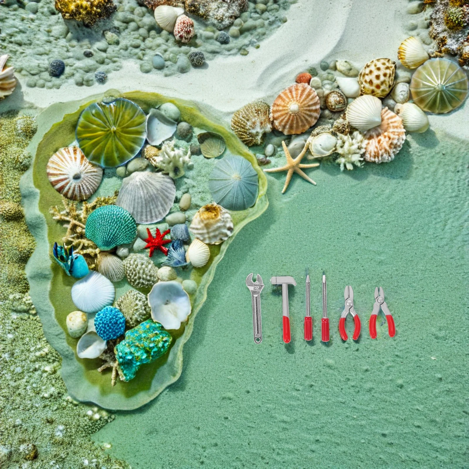 Juego de herramientas de jardín para casa de muñecas en miniatura, herramienta de reparación pequeña de aleación duradera para decoración de casa de hadas Diy, Micro de Metal, 6 uds.