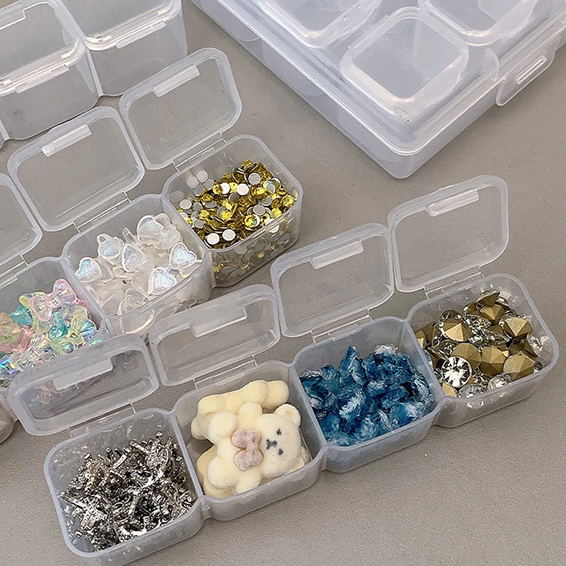 28/56/112 Slots Removable Plastic Storage Box Case For Jewelry Nail Diamond Embroidery Craft Bead Pill Holder Storage Tool