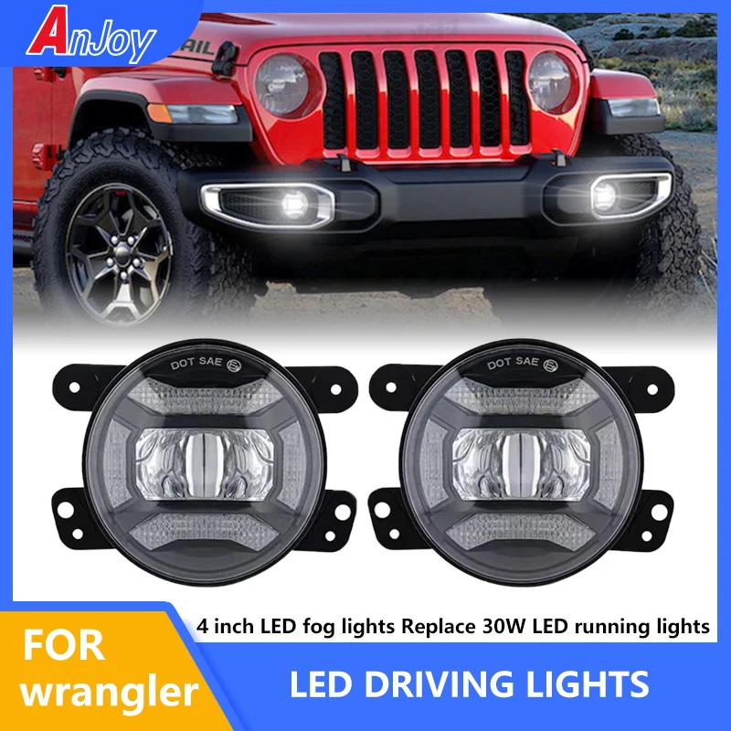 For 2018+ Jeep Wrangler 4 JL King Kong fog lights LED modified fog lights Jeep Jeep auxiliary lights