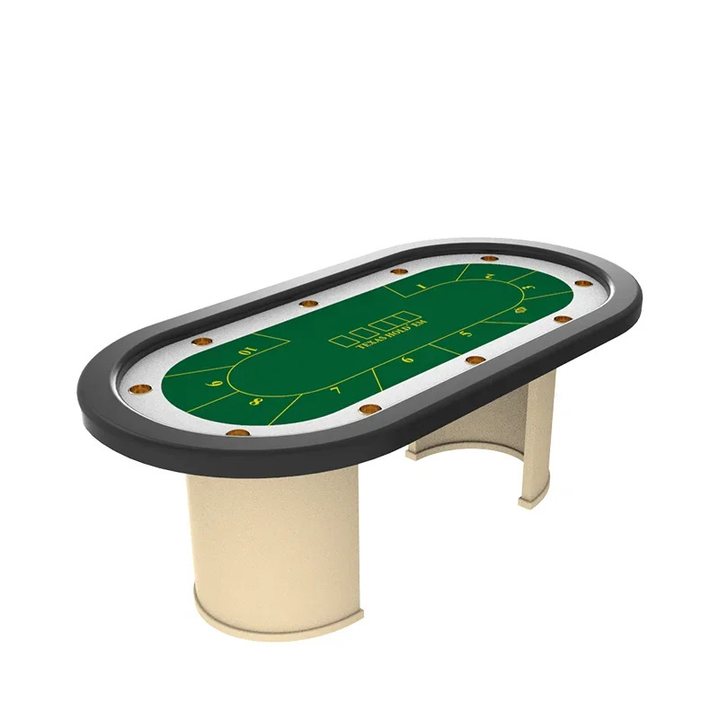 YH Profession Simple Style Metal Texas Tables Poker Table Top With Round Wooden Leg