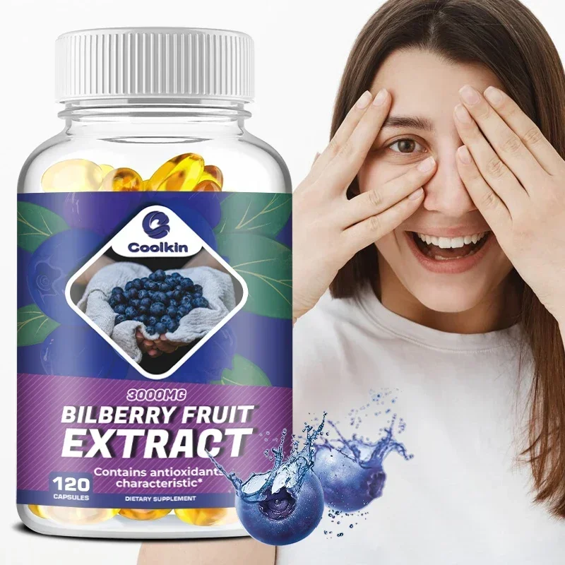 Bilberry Extract 3000 Mg - Contains Antioxidant Properties To Promote Healthy Vision and Protect Eyes