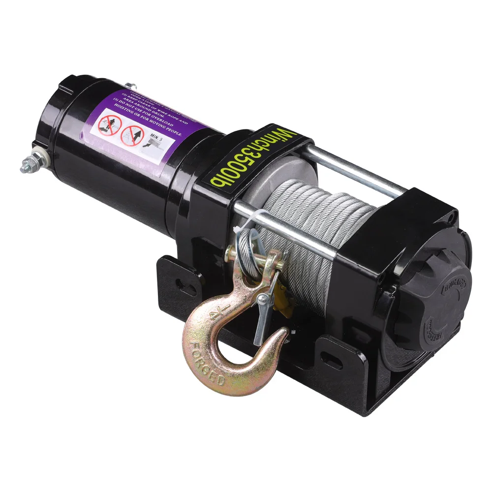 12 فولت/24 فولت 13500lbs سيارة ونش الكهربائية طقم التحكم عن بعد 4x4 سيارة شاحنة رافعة على الطرق الوعرة ونش كهربائي #4