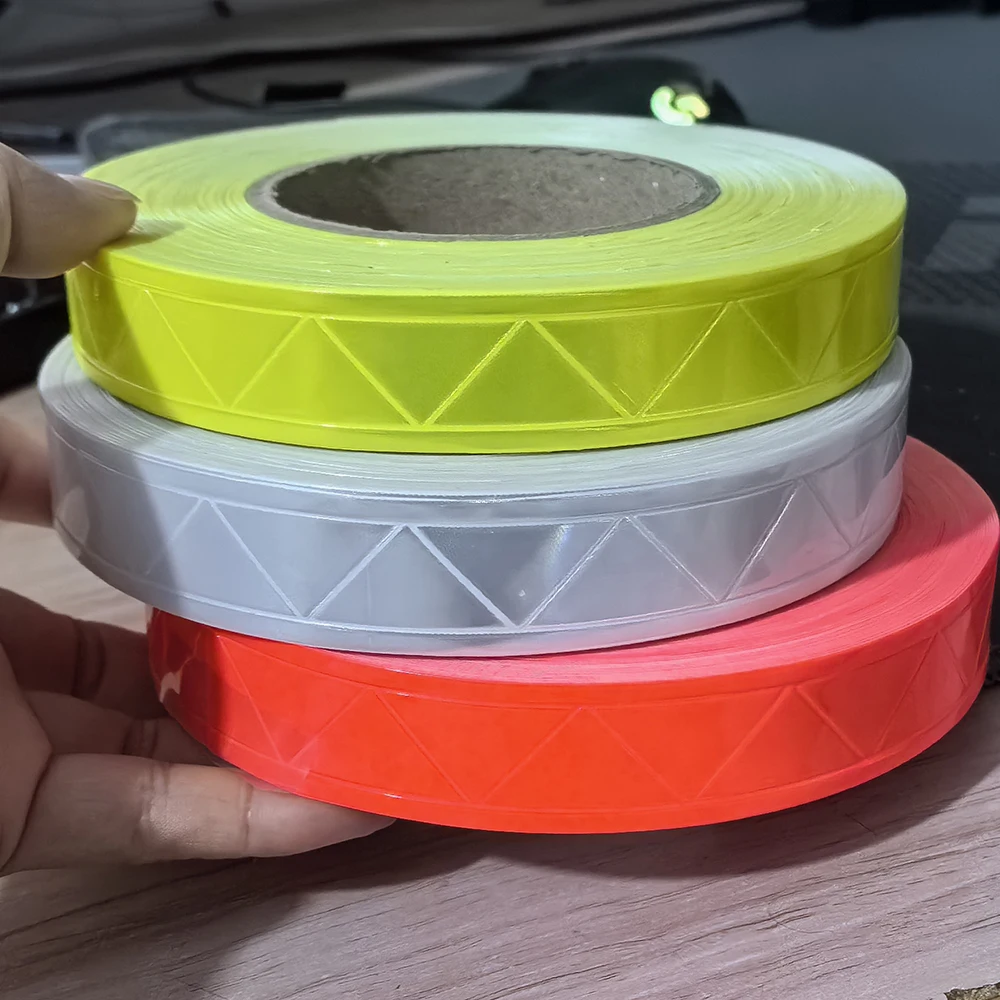 Gloss Reflective Strip PVC Tape Sew On Chothes Reflection Warning Strip High Quality Reflective Tape 50mm(2