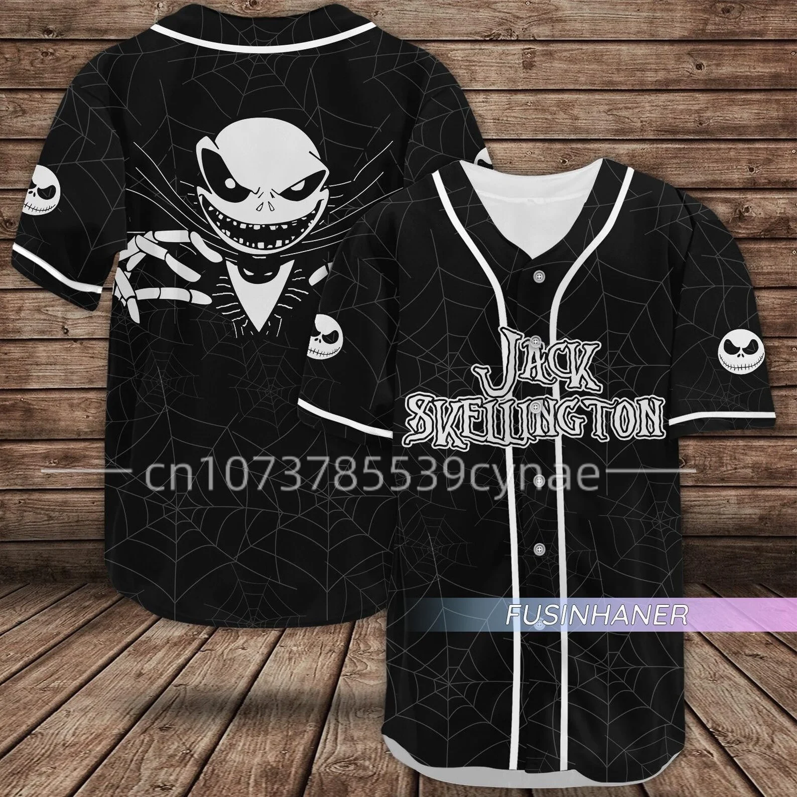 Jack Skellington Baseball Jersey Mens Short Sleeve Jersey Disney Jack And Sally The Nightmare Before Christmas Baseball Jersey