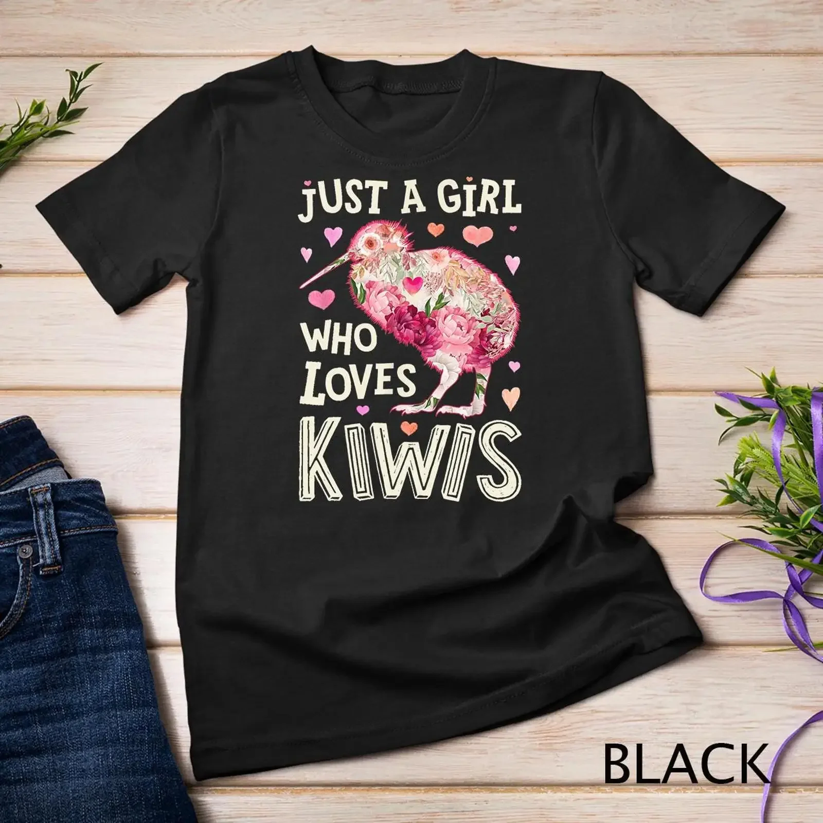 Just A Girl Who Loves Kiwis Kiwi Flower Floral s Bird T Shirt SweaT vintage Washed Stylish designer clothes Soft Unisex fashion