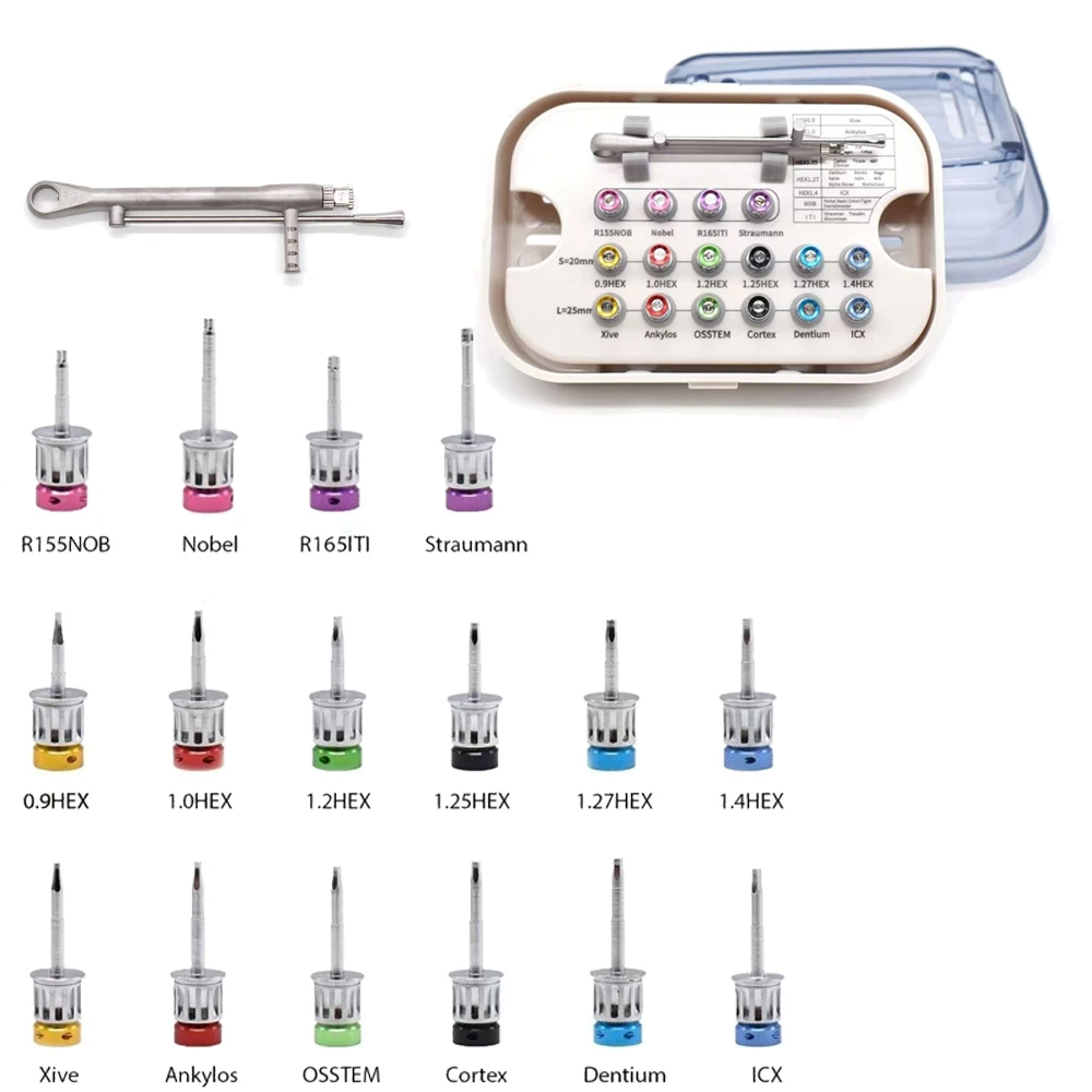 

Стоматологический универсальный набор для протезирования, динамометрический ключ, отвертки, стоматологический имплантат, инструменты для восстановления, стоматологические инструменты, прибор