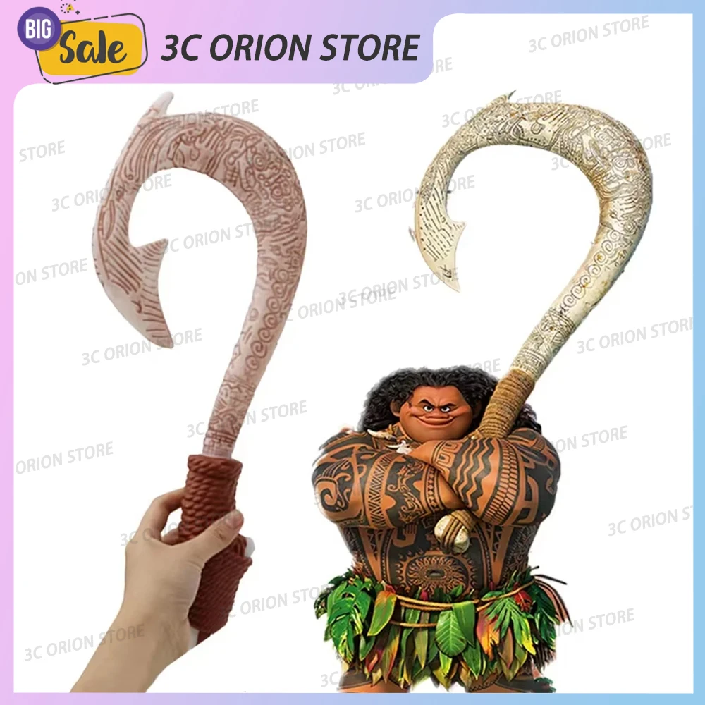 2024 Moana 2 Maui Fish Hook Knife figure Cosplay Weapon with LED Light Children's Role Playing Prop Toy Kids children Gift