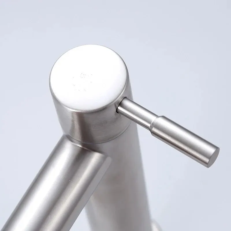 Baokemo Stainless Steel Quick Open Single Cold Kitchen Sink Faucet Bathroom Counter Basin Tap