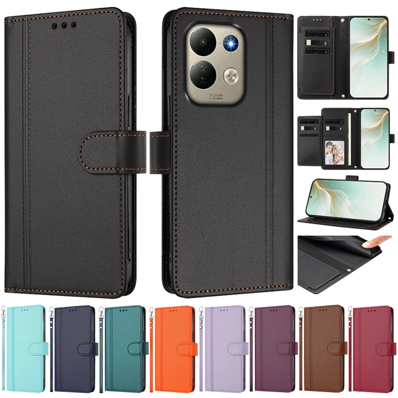 Leder-Flip-Hülle für Xiaomi Redmi 17 15 13 12 Redmi 15C 17C 14C 13C 5G 4G Hülle Multi 9-Karten-Brieftaschenhalter Cover Coque Funda