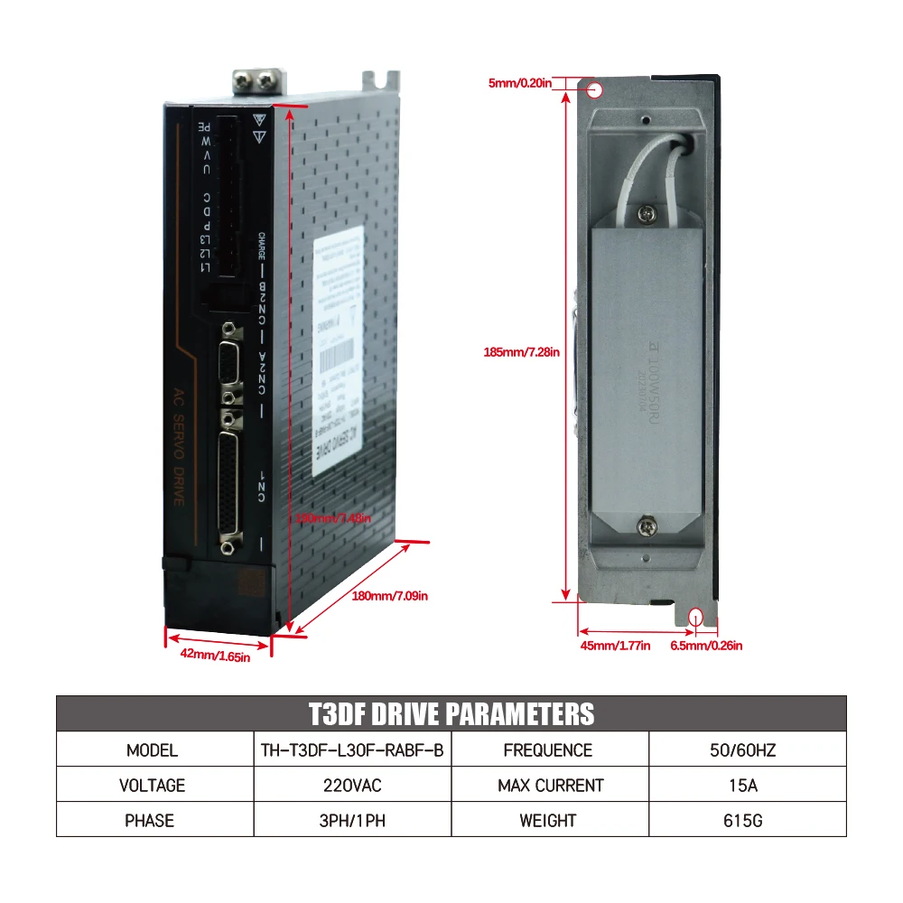 3.8kw Servo Motor 130ST-M15025 15Nm  Servo Drive RS485 AC220V 380v  3M Cables Encoder 2500PPR  Speed 2500-3000RPM For CNC