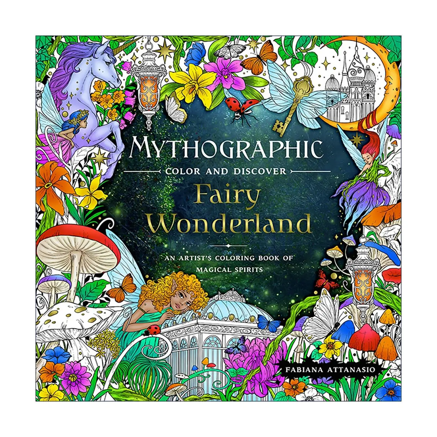Mythographic Color and Discover Fairy Wonderland English Original Import Coloring Book Magical Fairy Art Illustration