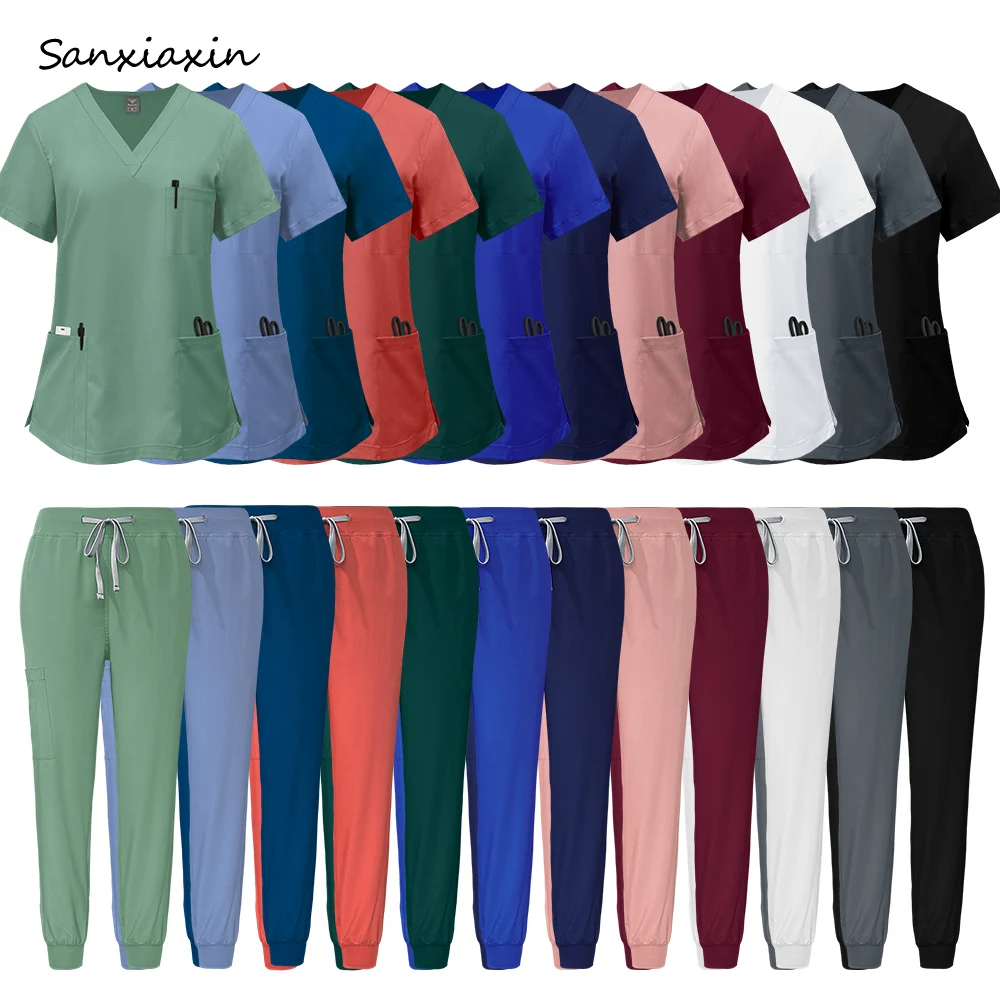 Hot Sale Medical Scrubs Uniforms Doctor and Nurse Uniforms Quick-Dry Dental Clinic Surgery Suits Healthcare Services Nursing Set