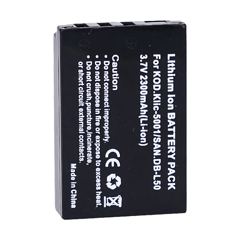 Baterai Kamera 2300mAh Untuk Kodak Sanyo KLIC-5001 DB-L50 P850 Z7590 Z760 Z730