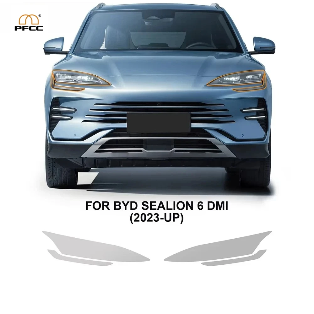 

For BYD SEALION 6 DMI 2023-2025 Headlight Rearview B C Pillar Protection Film Pre-cut Clear TPU Anti-scratch Resistant Invisible