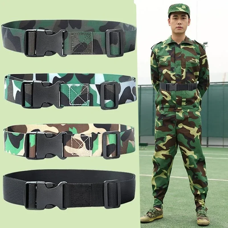 Canvas Camouflage Belt for Hunting Military Tactical Combat Students Military Training Outdoor Multifunctional Universal Belt