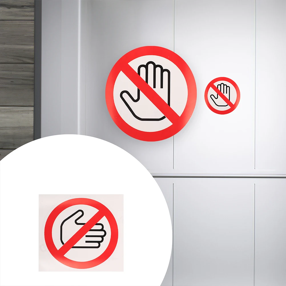 10 Pcs Warning Sign Stickers Do Not Machine Warning Decals Touch Decals Material Machine Caution Labels Traffic Signs