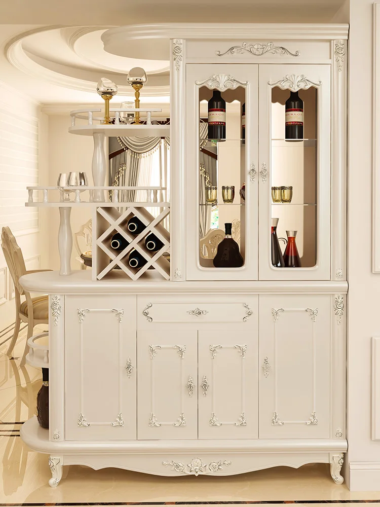 European Style Hallway Living Room Partition Double-Sided Wine Cabinet Screen Door Decoration Shoe Cabinet