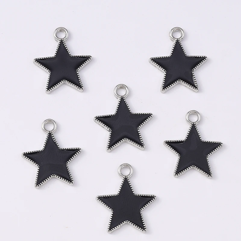 Duarte 20 Teile/los Nette Emaille Stern Charms Anhänger für Schmuck Machen Ohrringe Halsketten Armbänder Zubehör DIY Handwerk Liefert – Detail 4