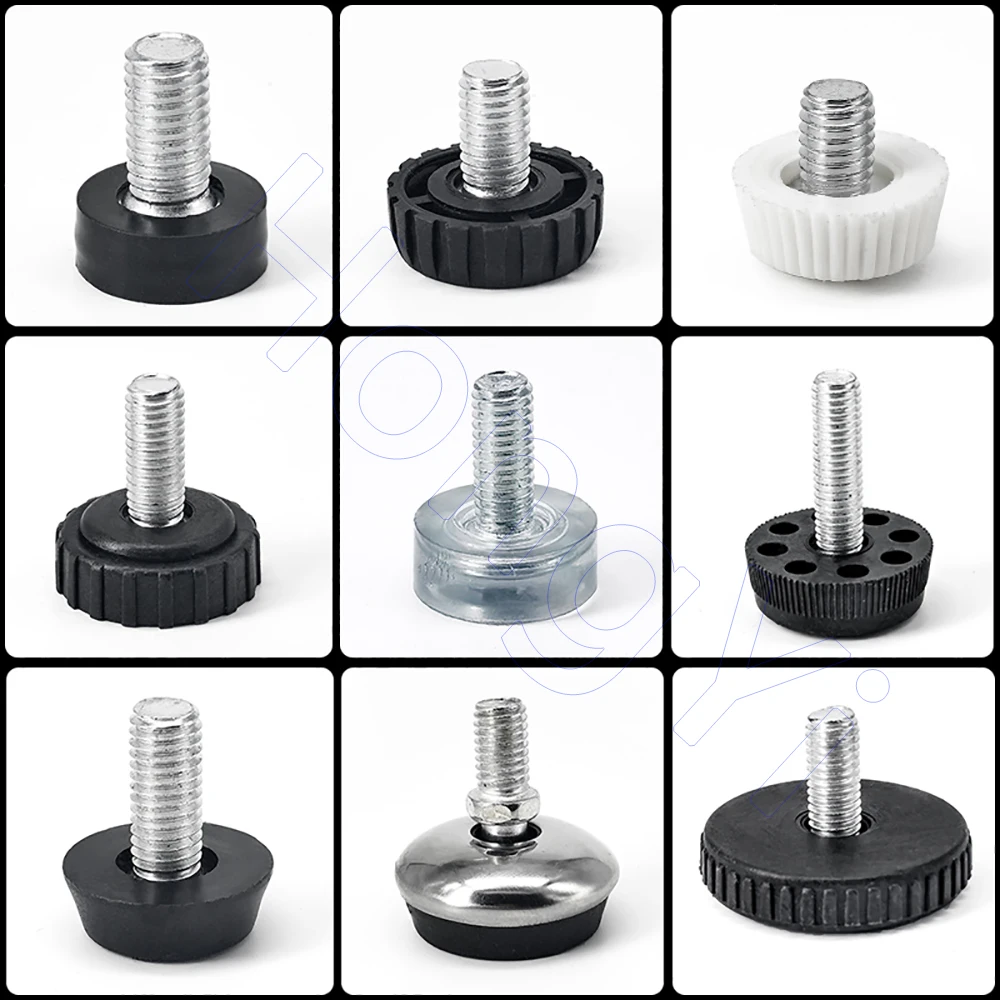 2/4Pcs Adjustable Furniture Leg Pad Table Leg Height Adjustment Screw-in Base Sofa Bed Cabinet Leveling Foot Anti-slip Pads