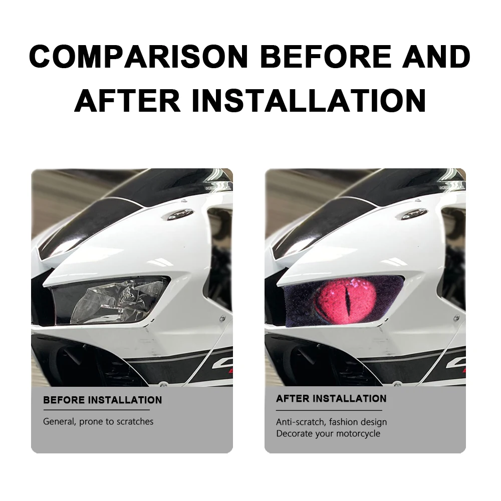 Headlight Sticker Waterproof Motorcycle Decals PVC Stickers for Honda CBR600RR CBR 600RR 600 RR 2013-2018 2017 Accessories