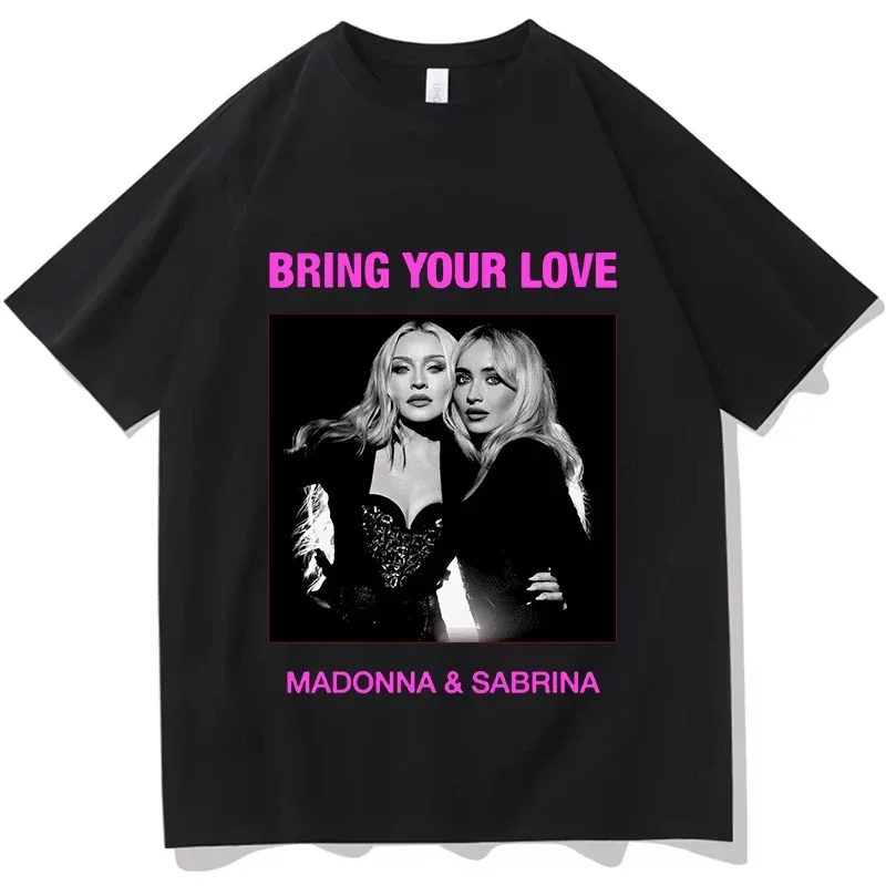 Unisex 'Bring Your Love' Streetwear T-Shirt by Madonn Sabrina Carpenter Loose Casual Top for Women Fashionable Loose Fit