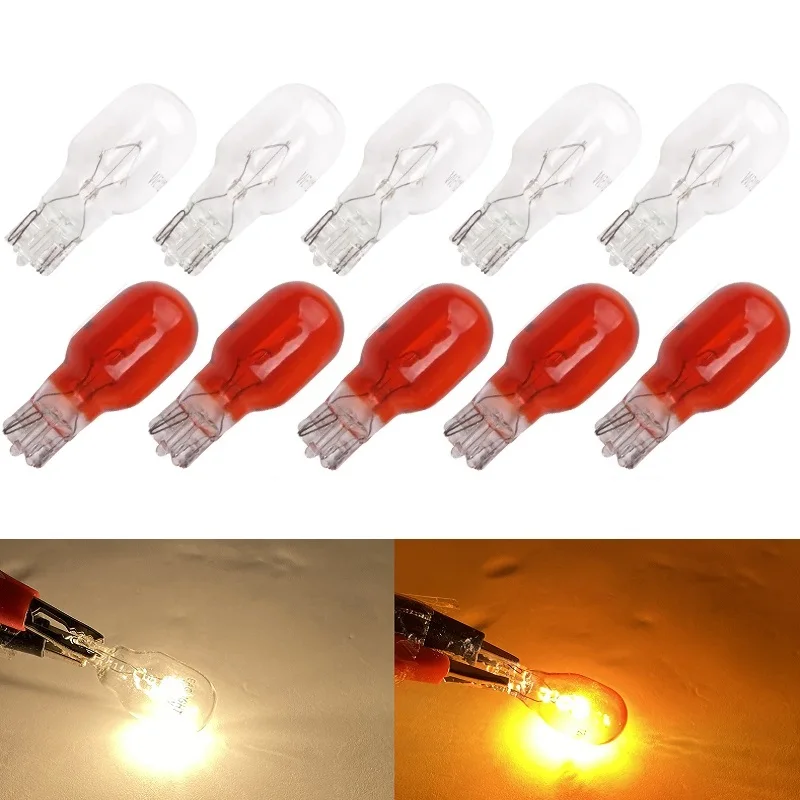 10 pz vetro trasparente bianco caldo ambra T15 W16W lampada alogena 21w W16W luce interna luce di ingombro lampadine alogene automotive