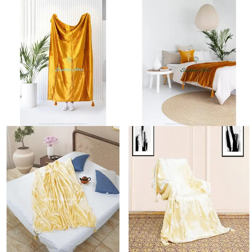 

Роскошное бархатное одеяло с кисточками — уютный плюшевый диван-кровать, теплые пледы в стиле бохо для комфортного отдыха с домашними животными