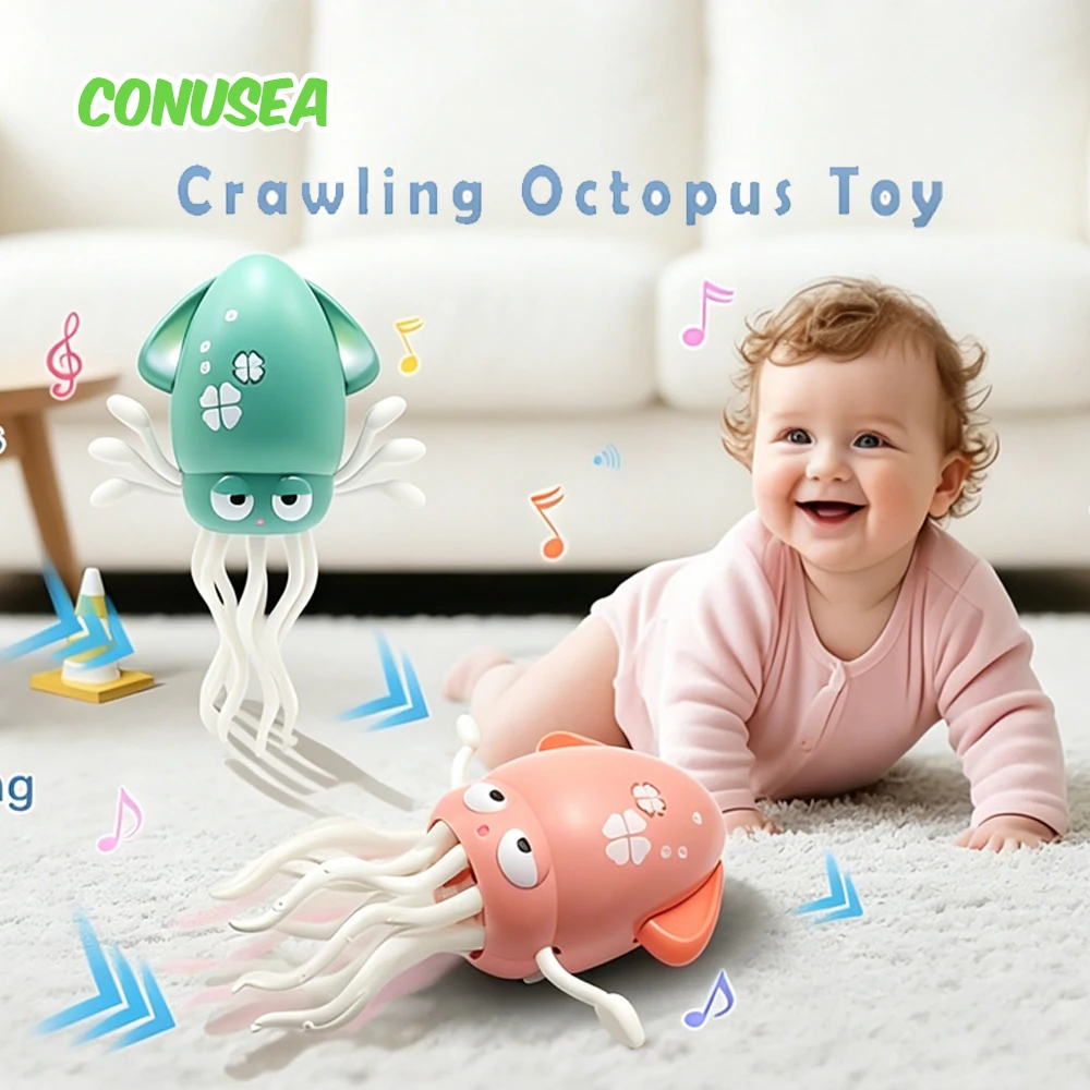 Baby kids Electronic Toys Dancing Squid Octopus Dancer Walking Crawling with Lights Music Education Toys for Children Boys Girls