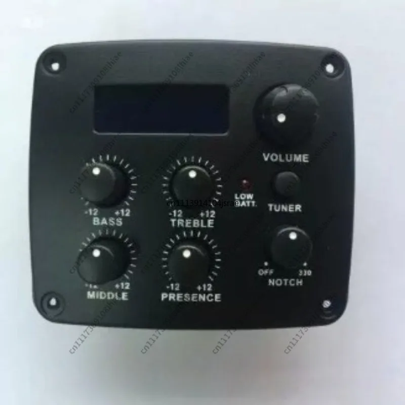 T55 Acoustic Guitar EQ Pickup with Built‑in Tuner Preamp Board Folk Guitar Sound Pickup Replacement Instrument Accessory