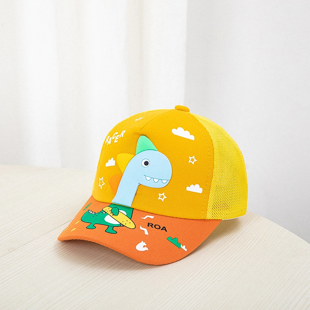 Cartoon Dinosaur Baby Baseball Hat Casual Adjustable Boy Girl Peaked Cap Outdoor Sun Visors Toddler Bonnet